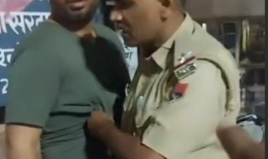 युवक बोला- थाने में पुलिस ने मुझे 7-8 थप्पड़ मारे:कहा- मोबाइल देने के लिए बेल्ट दिखाकर धमकाया; शिकायत के बाद ASI लाइन हाजिर