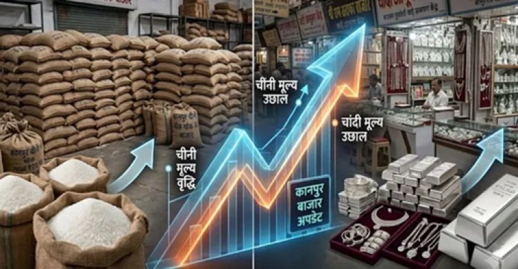 चीनी की कीमतें अब तक के सबसे ऊंचे स्तर पर पहुंच गई हैं और कानपुर में खुदरा भाव ₹70 हो गया है; चांदी की कीमतों में भी भारी उछाल आया है