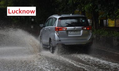UP Continuous rain in the capital since last night waterlogging in several areas sudden drop in temperature brings a cool feel